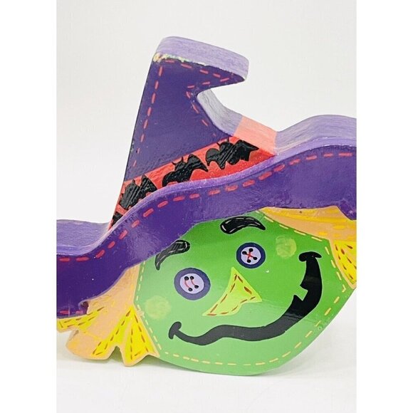 Lot Of 7 Witches Figurines Tealight Holder Hat Halloween Decor - Picture 6 of 9